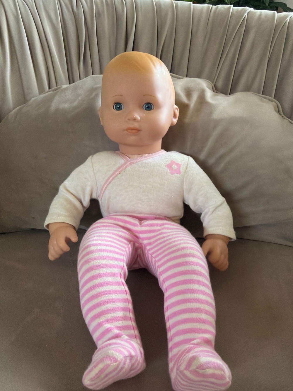 American Girl Bitty Baby Doll Blonde Blue Eyes *sm mark on nose